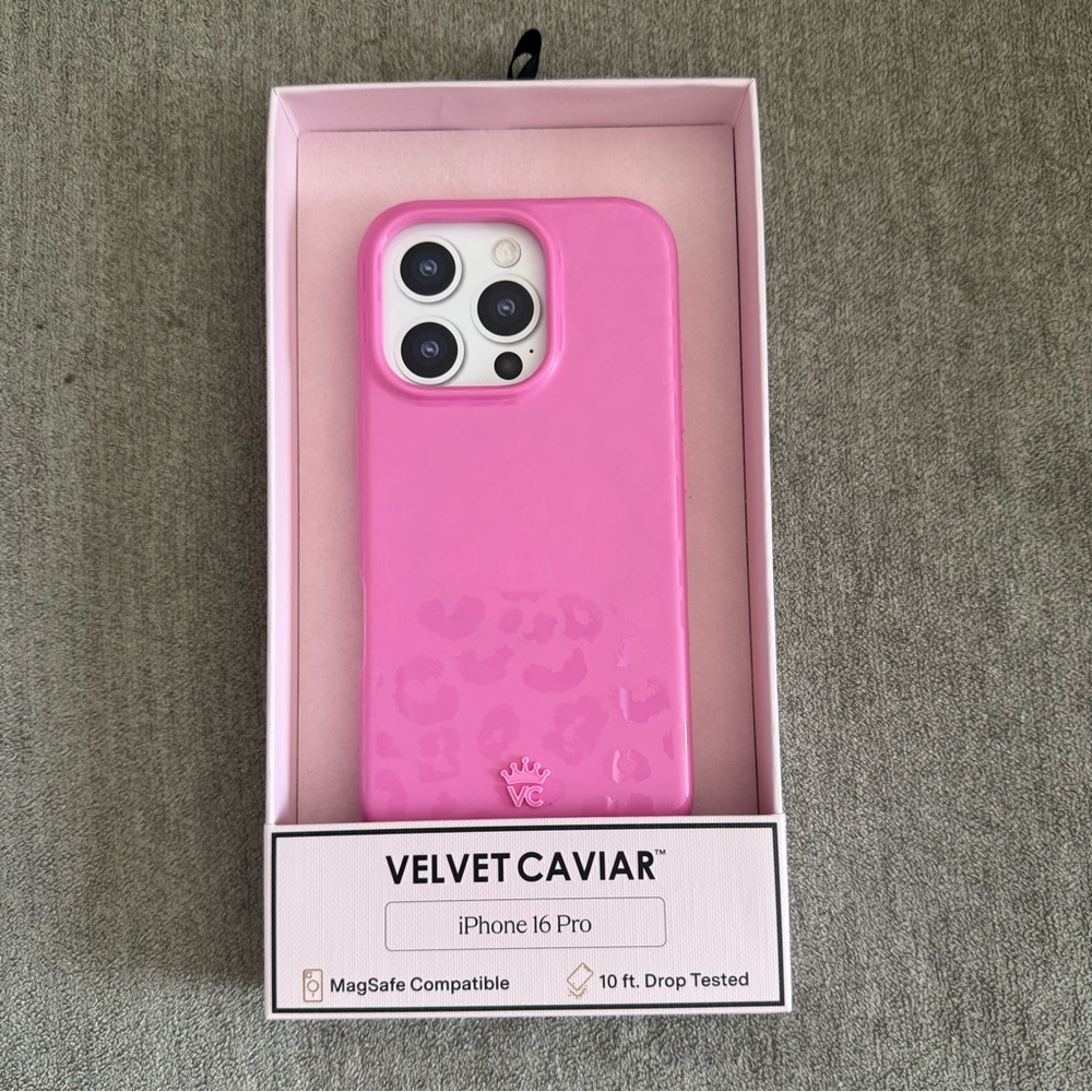 Velvet Caviar Hot Pink Leopard iPhone 16 Pro Case